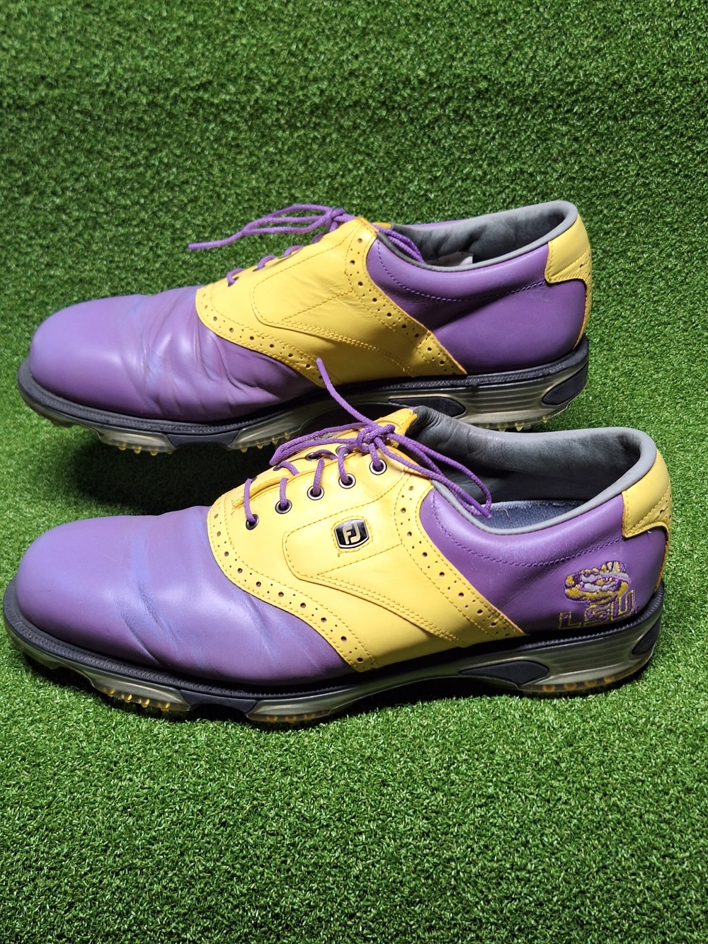 Foot Joy LSU Tigers Purple And Gold Men's Golf Shoes Size 10 W